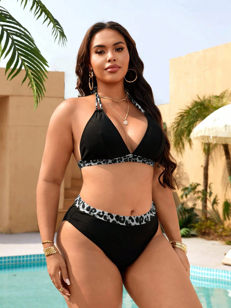 Biquini Feminino com Estampa de Onça - Emilie. Plus Size