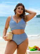 Biquini Feminino com cintura franzida - Evelyn. Plus Size