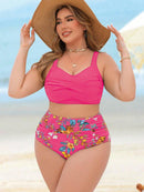 Biquíni Feminino de Cintura Alta e Alças Regulaves - Laisa. Plus Size