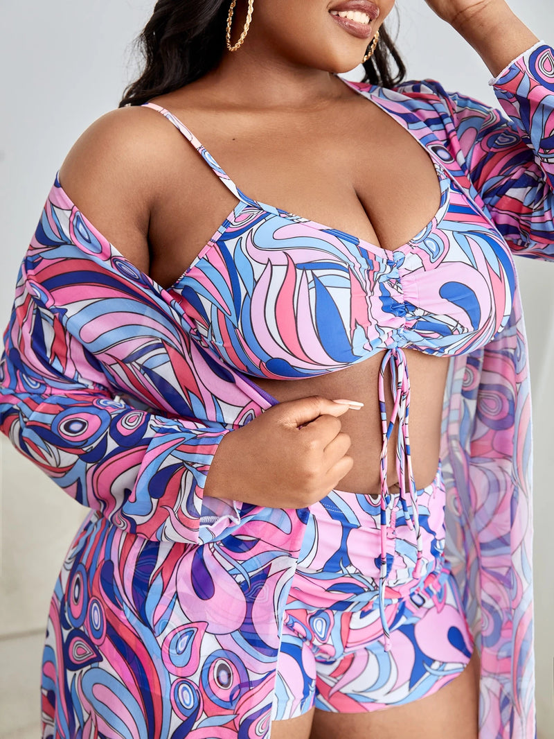 Biquíni + Saída De Praia Feminina Magiara Plus Size. Flash