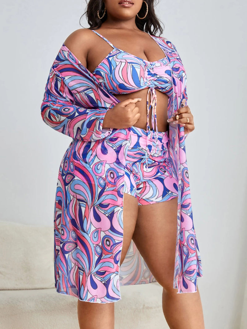 Biquíni + Saída De Praia Feminina Magiara Plus Size. Flash