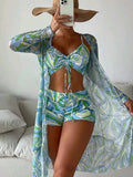 Biquíni + Saída De Praia Feminino Estampados Coraline. Flash