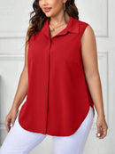 Blusa Feminina Solta Elegante Francesa Manga Caída - Kemilly. Plus Size