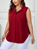 Blusa Feminina Solta Elegante Francesa Manga Caída - Kemilly. Plus Size