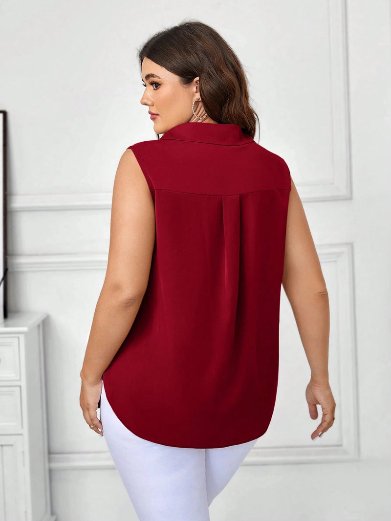 Blusa Feminina Solta Elegante Francesa Manga Caída - Kemilly. Plus Size