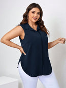 Blusa Feminina Solta Elegante Francesa Manga Caída - Kemilly. Plus Size
