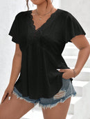 Blusa Feminina Bordada Solta Salim Plus Size
