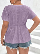 Blusa Feminina Bordada Solta Salim Plus Size