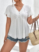 Blusa Feminina Bordada Solta Salim Plus Size