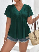 Blusa Feminina Bordada Solta Salim Plus Size