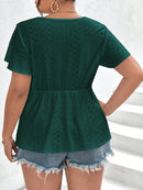 Blusa Feminina Bordada Solta Salim Plus Size