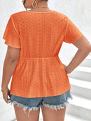 Blusa Feminina Bordada Solta Salim Plus Size