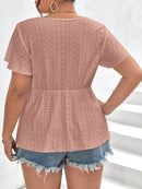 Blusa Feminina Bordada Solta Salim Plus Size