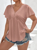 Blusa Feminina Bordada Solta Salim Plus Size