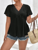 Blusa Feminina Bordada Solta Salim Plus Size