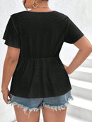 Blusa Feminina Bordada Solta Salim Plus Size