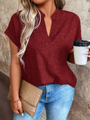 Blusa Feminina Com Gola V E Manga Morcego Janayna Plus Size