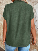 Blusa Feminina Com Gola V E Manga Morcego Janayna Plus Size