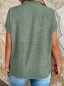 Blusa Feminina Com Gola V E Manga Morcego Janayna Plus Size