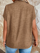 Blusa Feminina Com Gola V E Manga Morcego Janayna Plus Size