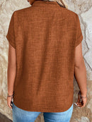 Blusa Feminina Com Gola V E Manga Morcego Janayna Plus Size