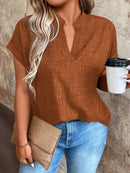 Blusa Feminina Com Gola V E Manga Morcego Janayna Plus Size