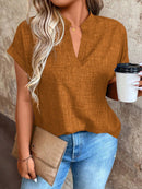 Blusa Feminina Com Gola V E Manga Morcego Janayna Plus Size