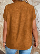 Blusa Feminina Com Gola V E Manga Morcego Janayna Plus Size