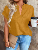 Blusa Feminina Com Gola V E Manga Morcego Janayna Plus Size