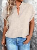 Blusa Feminina Com Gola V E Manga Morcego Janayna Plus Size