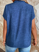 Blusa Feminina Com Gola V E Manga Morcego Janayna Plus Size