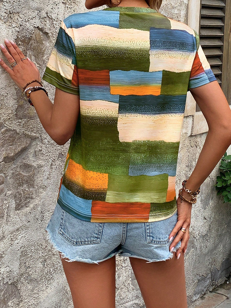 Blusa Feminina com estampa colorida Rener