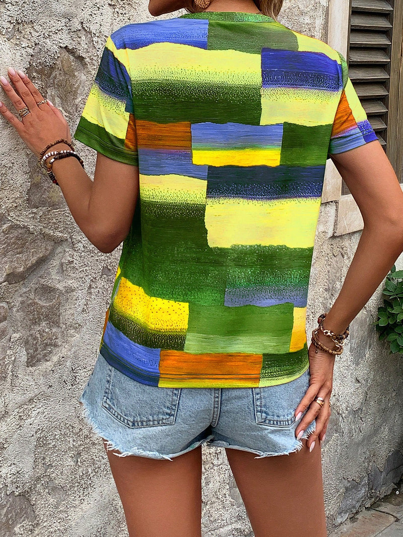 Blusa Feminina com estampa colorida Rener