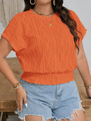 Blusa Feminina de Manga Morcego e Cintura Franzida - Delphine. Plus Size