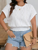 Blusa Feminina de Manga Morcego e Cintura Franzida - Delphine. Plus Size