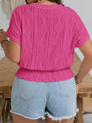 Blusa Feminina de Manga Morcego e Cintura Franzida - Delphine. Plus Size