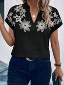 Blusa Feminina Com Gola V E Manga Morcego Janayna Plus Size