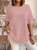 Blusa Feminina com Detalhe de Pregas e Manga Morcego - Clara. Plus Size