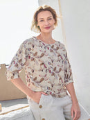 Blusa Feminina com Estampa de Poás e Corte Soltinho - Margot