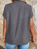 Blusa Feminina Com Gola V E Manga Morcego Janayna Plus Size