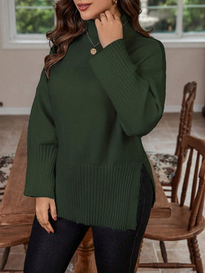 Blusa de frio feminina gola alta e manga longa Mirela. Plus Size