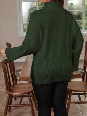 Blusa de frio feminina gola alta e manga longa Mirela. Plus Size