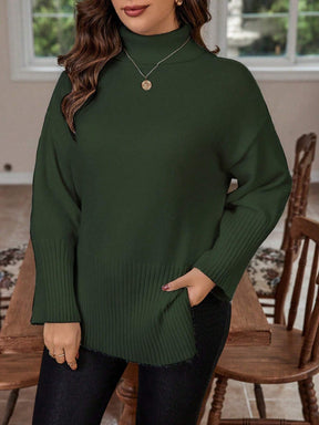 Blusa de frio feminina gola alta e manga longa Mirela. Plus Size