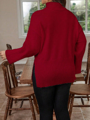 Blusa de frio feminina gola alta e manga longa Mirela. Plus Size