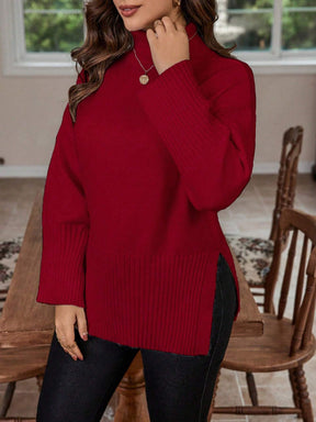 Blusa de frio feminina gola alta e manga longa Mirela. Plus Size