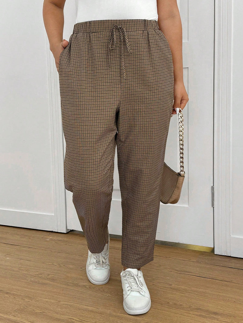 Calça Feminina Com Elastico Na Cintura Lídia Plus Size