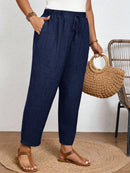 Calça Feminina Com Elastico Na Cintura Lídia Plus Size