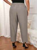 Calça Feminina Com Elastico Na Cintura Lídia Plus Size