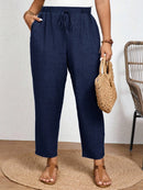 Calça Feminina Com Elastico Na Cintura Lídia Plus Size