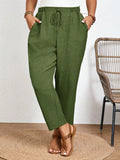 Calça Feminina Com Elastico Na Cintura Lídia Plus Size